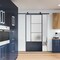 Renin Opera Frosted Glass Metal Barn Door with Installation Hardware Kit 37 in. KMCTOPF-37BL - alternate 3